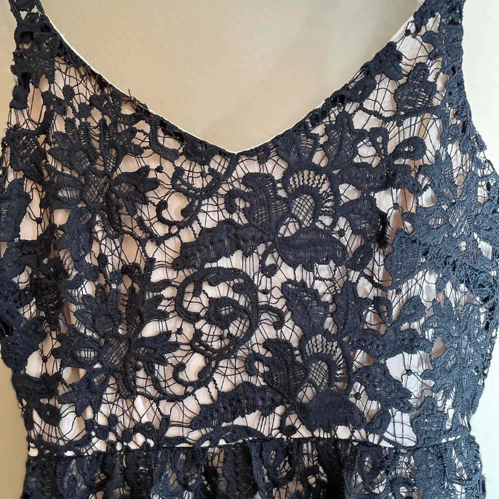 She + Sky NWT Boutique brand Black lace Strappy dress. Size S - Picture 2 of 9